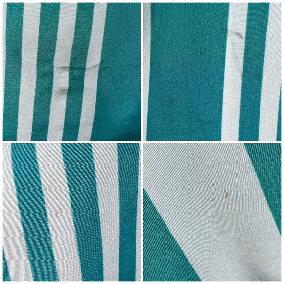 Vintage Striped Button Up Blouse Long Sleeve Silky Size Medium - Picture 10 of 10